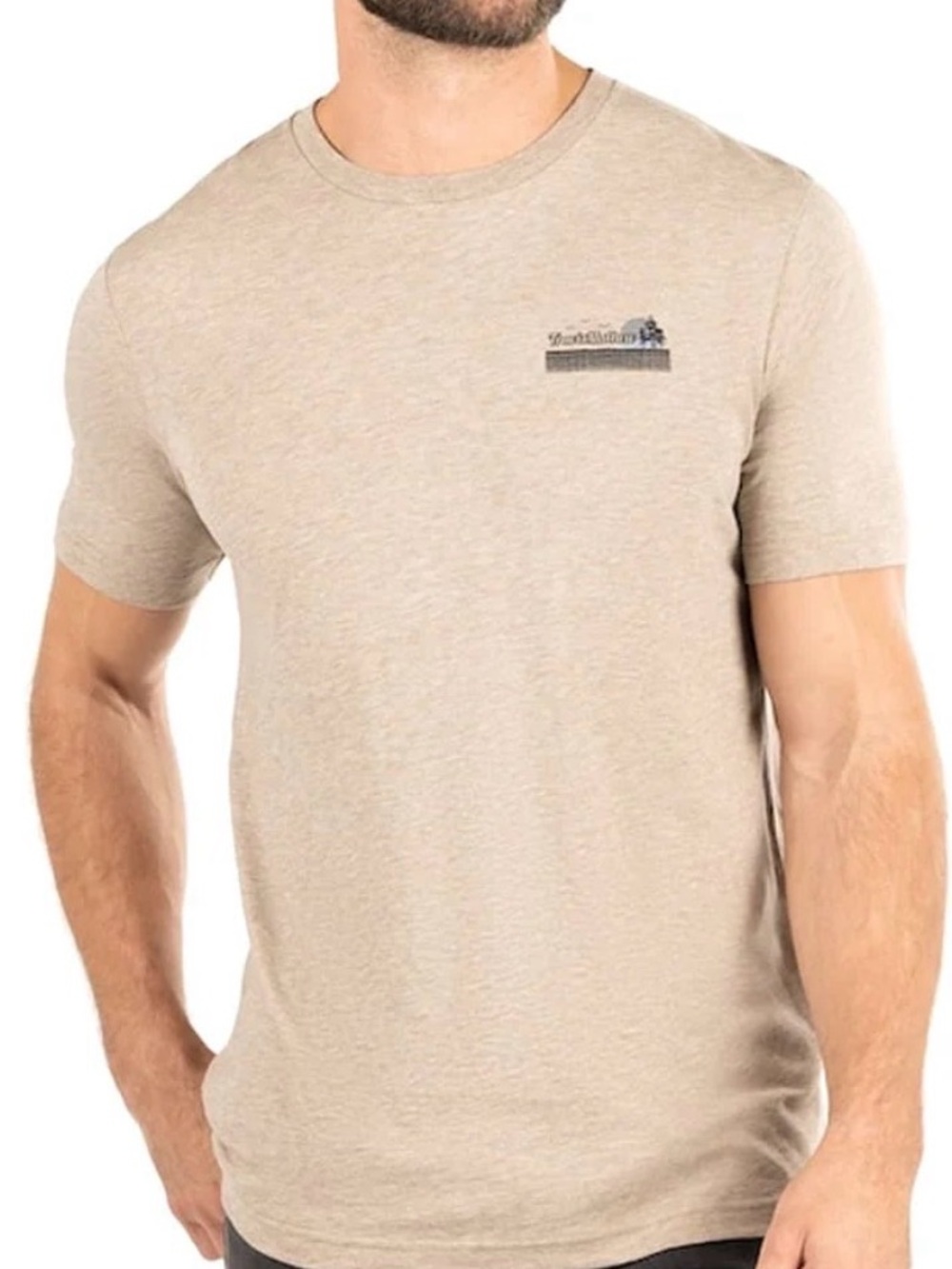 Travis Mathew Beige Crew Neck Short Sleeve Tee